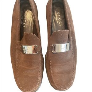 Gucci suede loafers